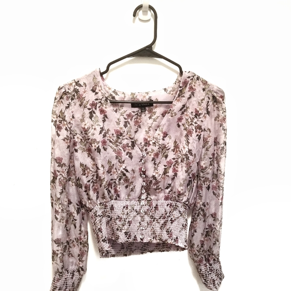 NEW (NWOT) INTERMIX Women's Silk Elin Floral Top - Picture 5 of 7